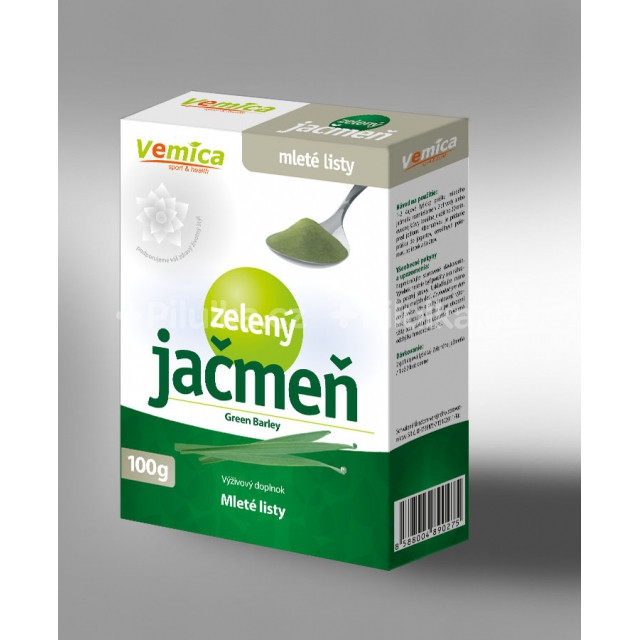 VEMICA Zelený ječmen - mleté ​​listy 100 g 100 g