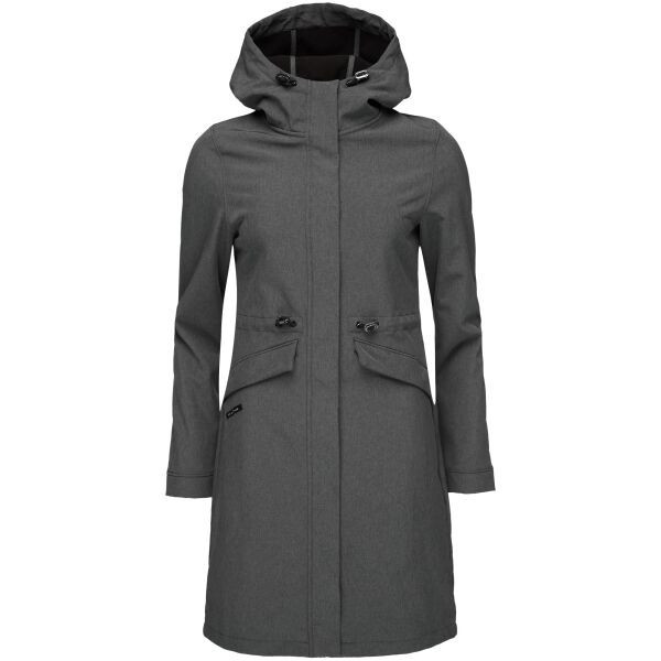 LOAP LUNARA Dámský softshellový kabát, tmavě šedá, velikost