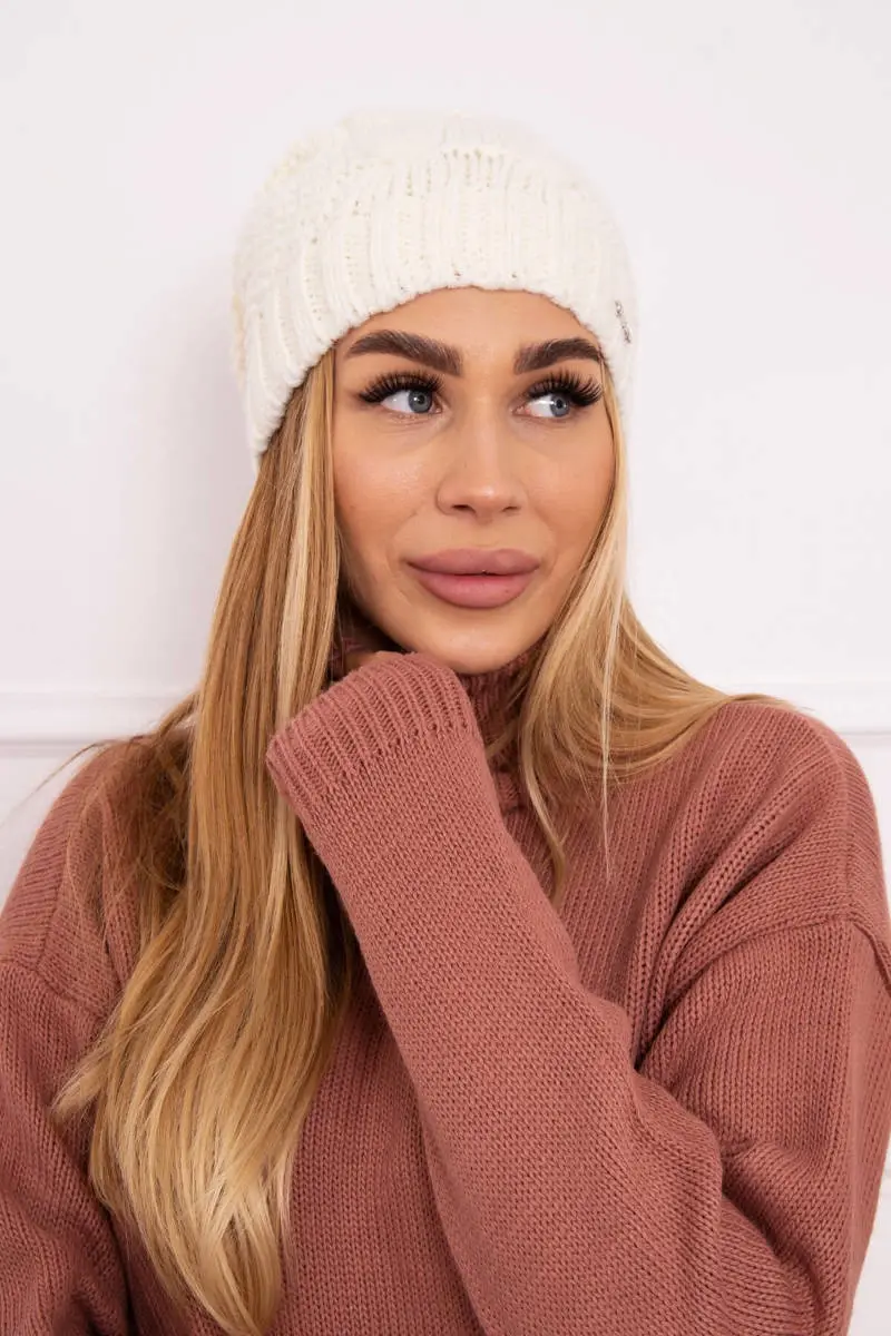 Kesi Fleecová čepice Carolina K243 ecru