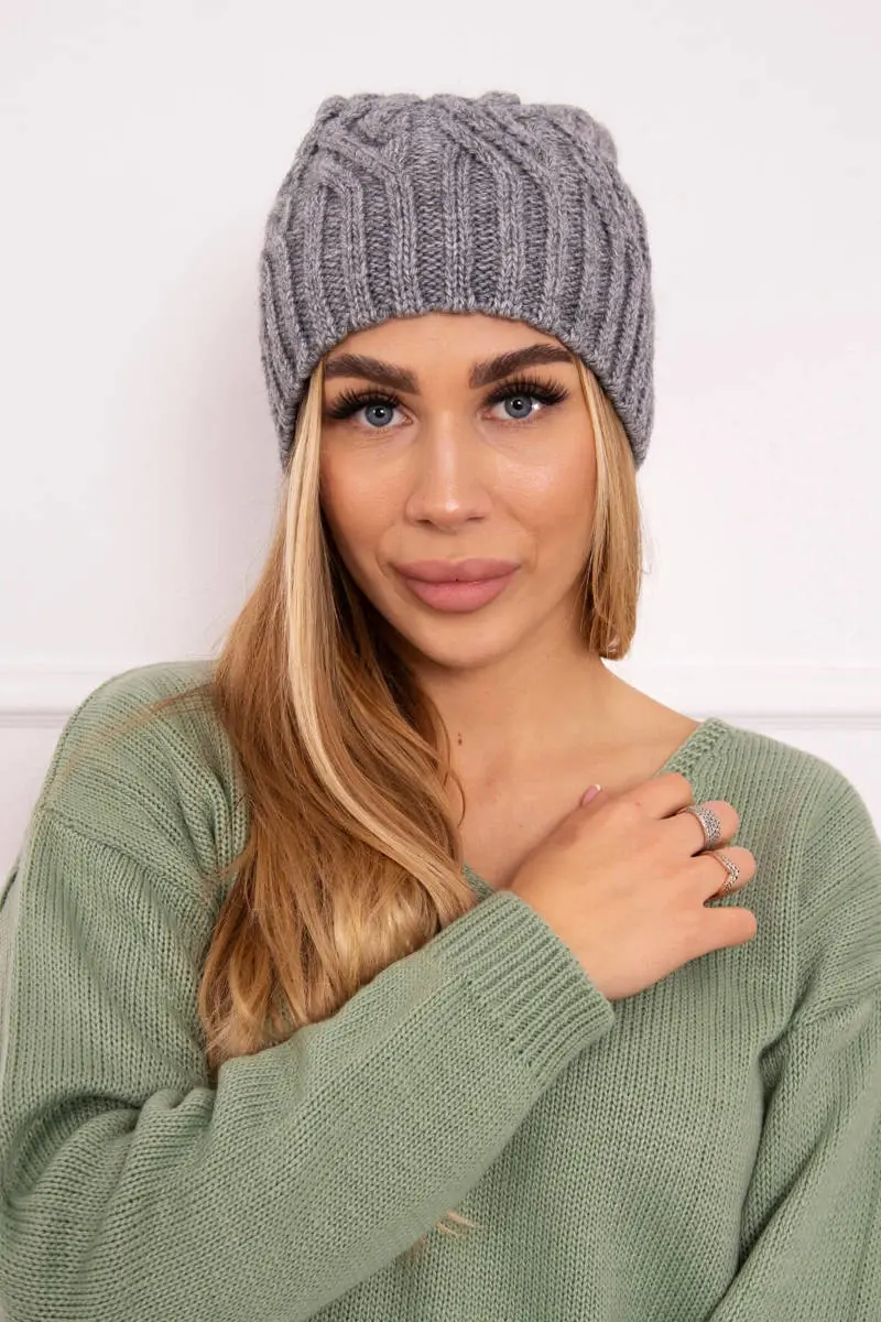 Kesi Fleecová čepice Paulina K227 světle šedá