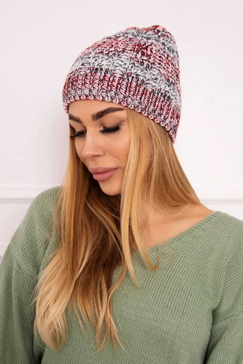 Kesi Fleecová čepice Melisa K241 oranžová+šedá