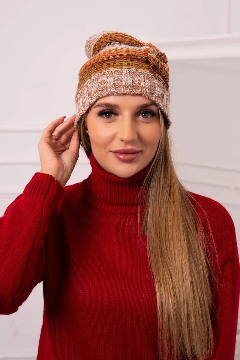 Kesi Monika fleecová čepice K256 red+camel