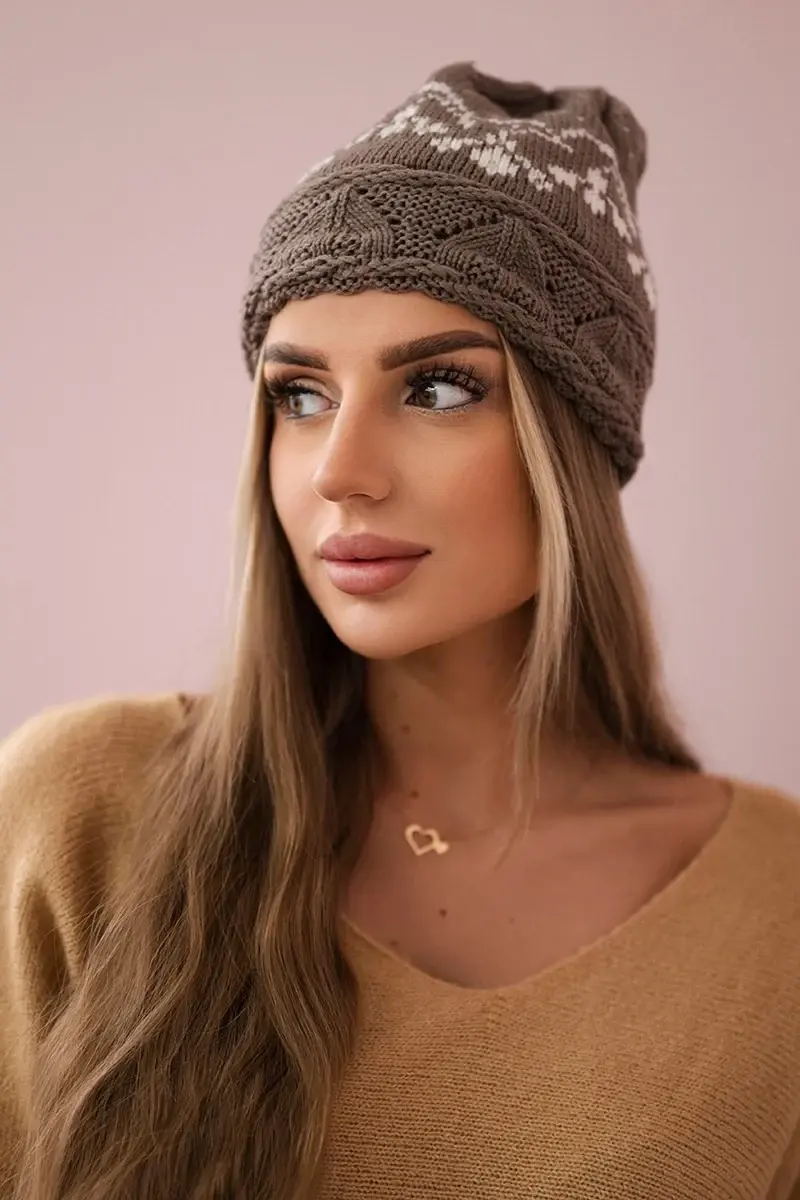 Kesi Dámská čepice Kira K374 cappuccino