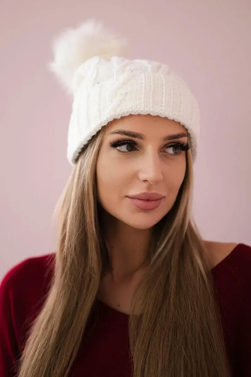 Kesi Fleecová kostkovaná čepice K226 bílá