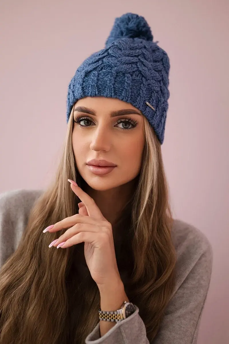 Kesi Fleecová čepice Waleria K307 denim