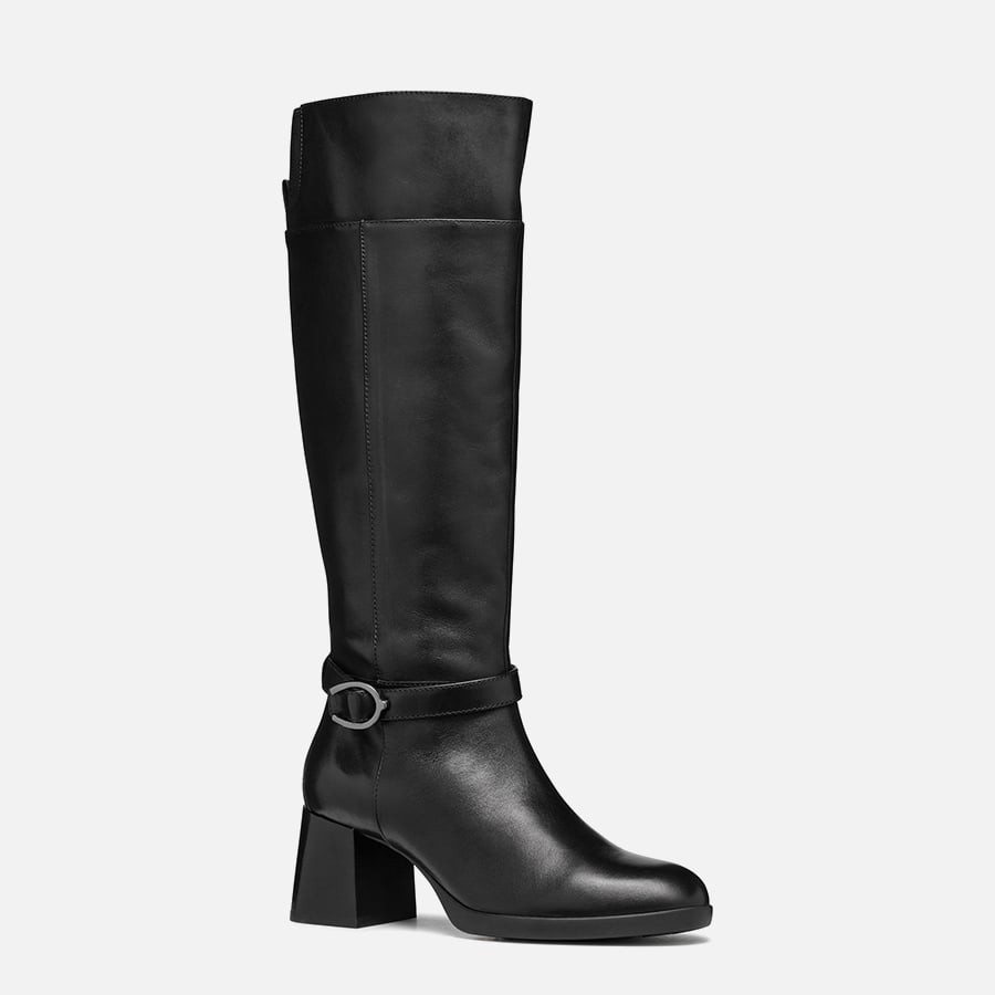 Černé dámské kozačky Geox Walk Pleasure 55 - Dámské