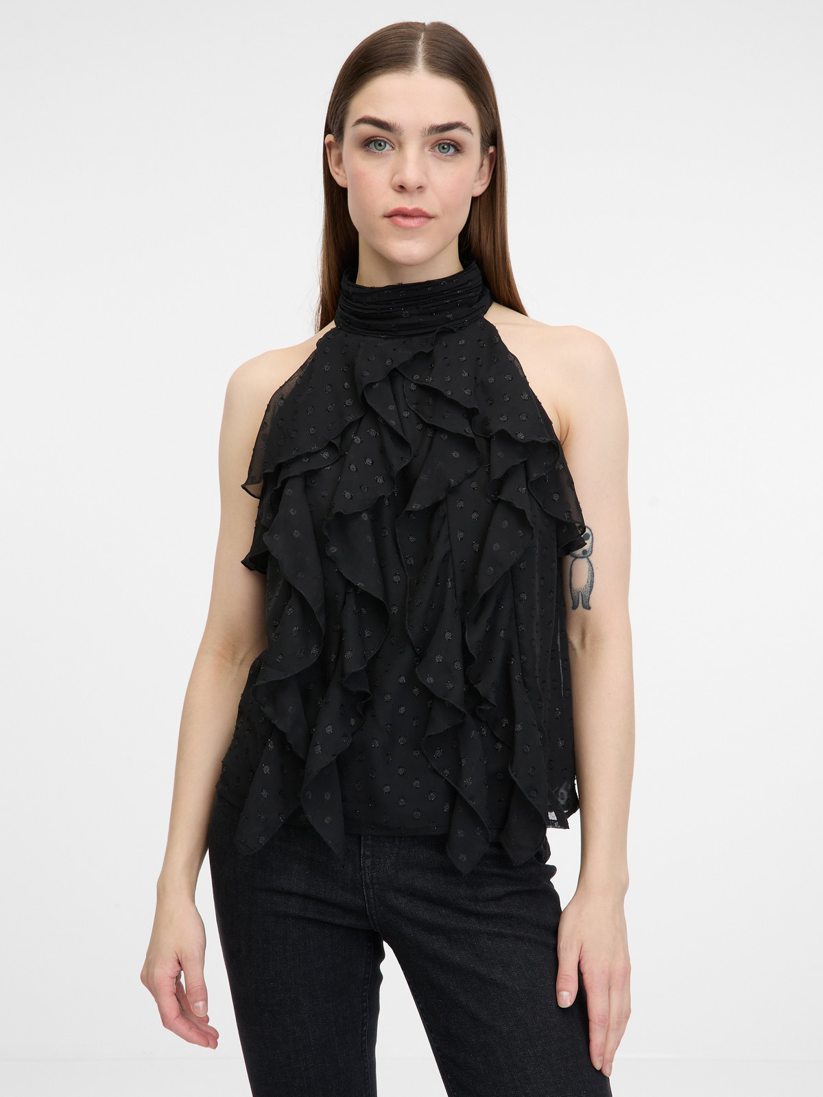 Černá dámská halenka bez rukávu ORSAY - Dámské