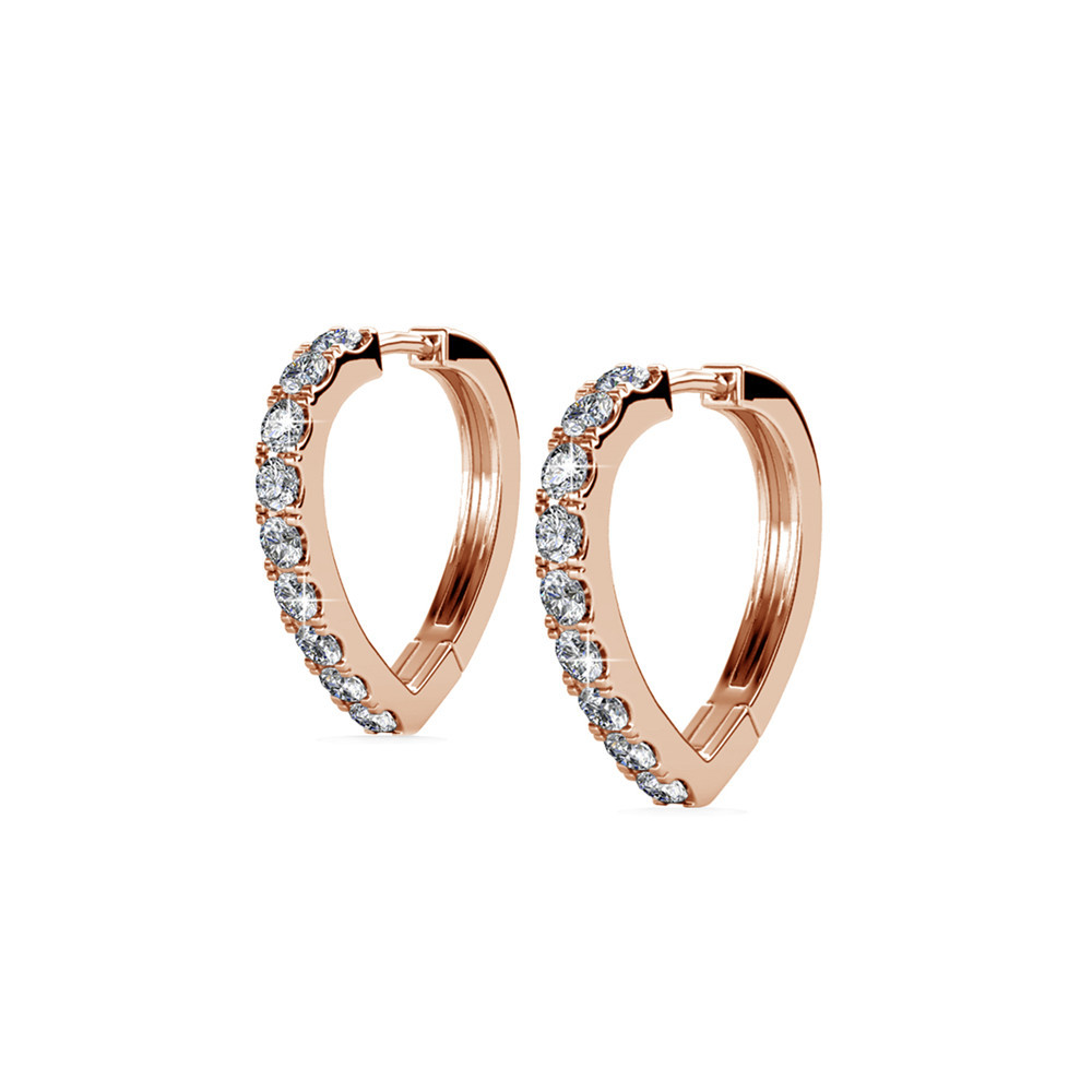Royal Fashion stříbrné pozlacené náušnice Swarovski DES0373-RG