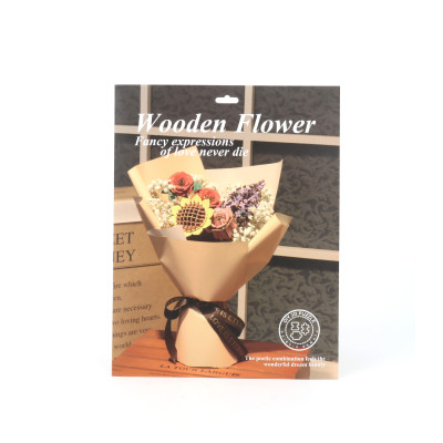 Růže dřevěná 3D