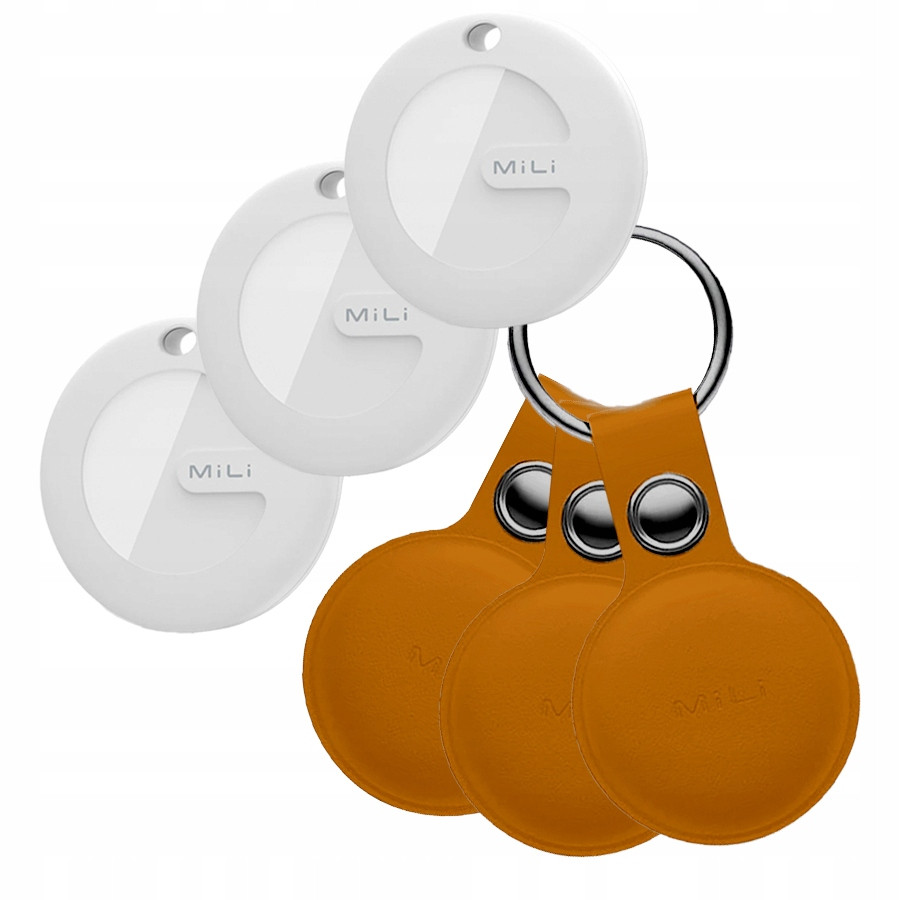 MiTag AirTag lokátor iPhone iOS Bluetooth v 3-m balení 100m Hnědý