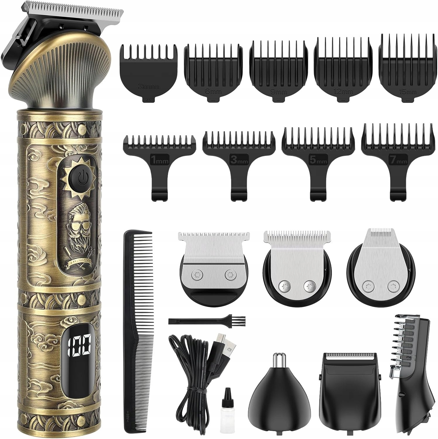 Sada na stříhání vlasů Apiker s 9 vodicími hřebeny