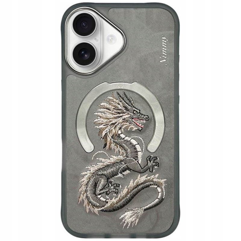 Pouzdro Nimmy Dragon MagSafe pro iPhone 16 šedý
