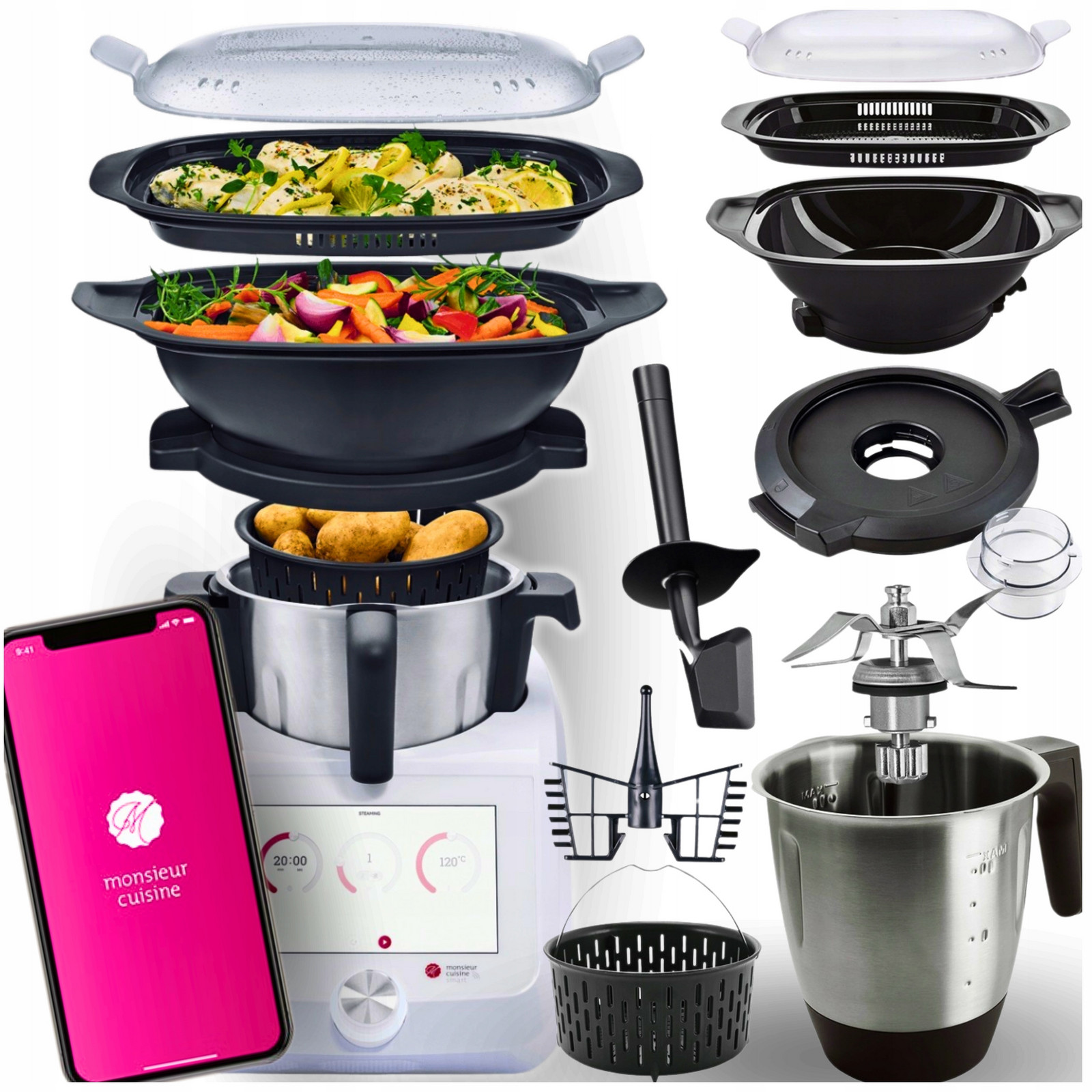 Kuchyňský robot SilverCrest Monsieur Cuisine Smart 1200 W Novinka 2024