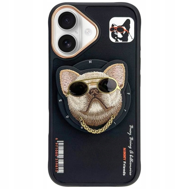 Pouzdro Nimmy Glasses Cool Dog MagSafe pro iPhone 16 černý