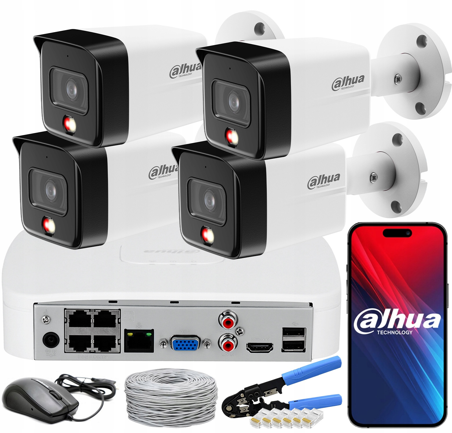 6Mpx monitorovací set 4 Kamer IPC-HFW1639TC-A-IL-S6 Dahua