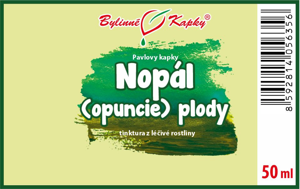 Nopál (opuncie) plody - Pavlovy bylinné kapky (tinktura) 50 ml