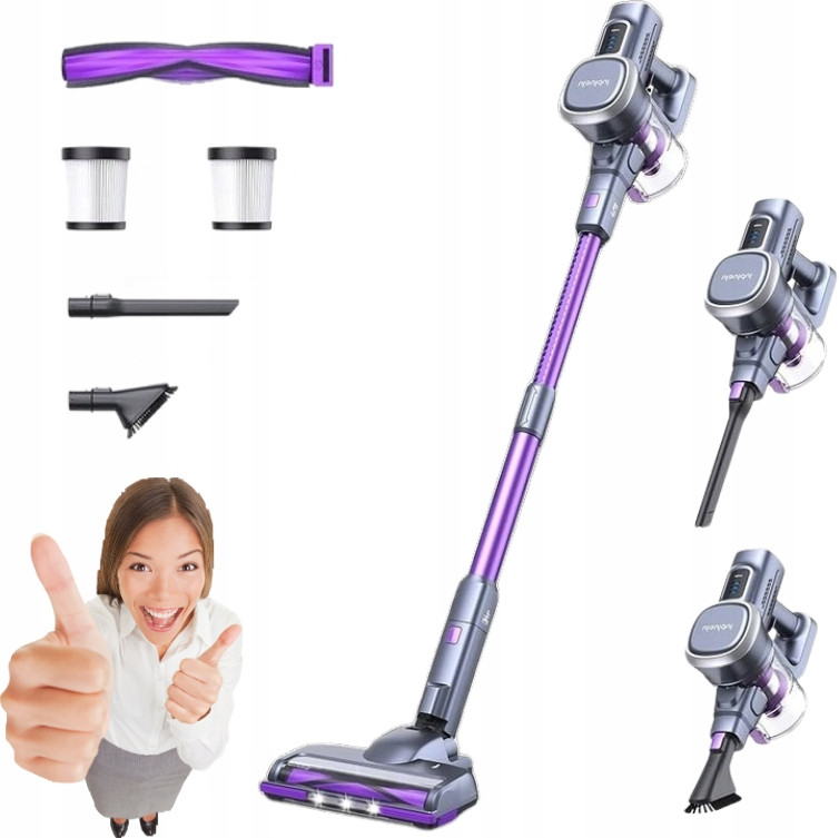Bezdrátový tyčový vysavač Lubluelu 202 Fialový