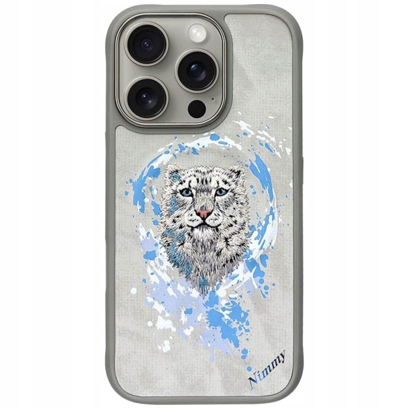 Pouzdro Nimmy Pantera MagSafe pro iPhone 16 Pro Max světle šedý
