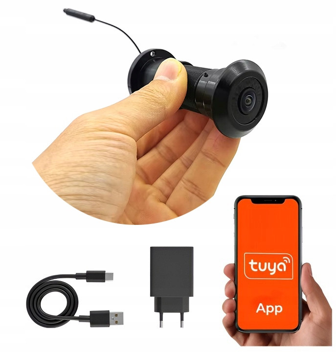 Hledáček Skrytá Mini Wifi Špionážní Kamera Fhd Detekce 180 Stupňů Tuya