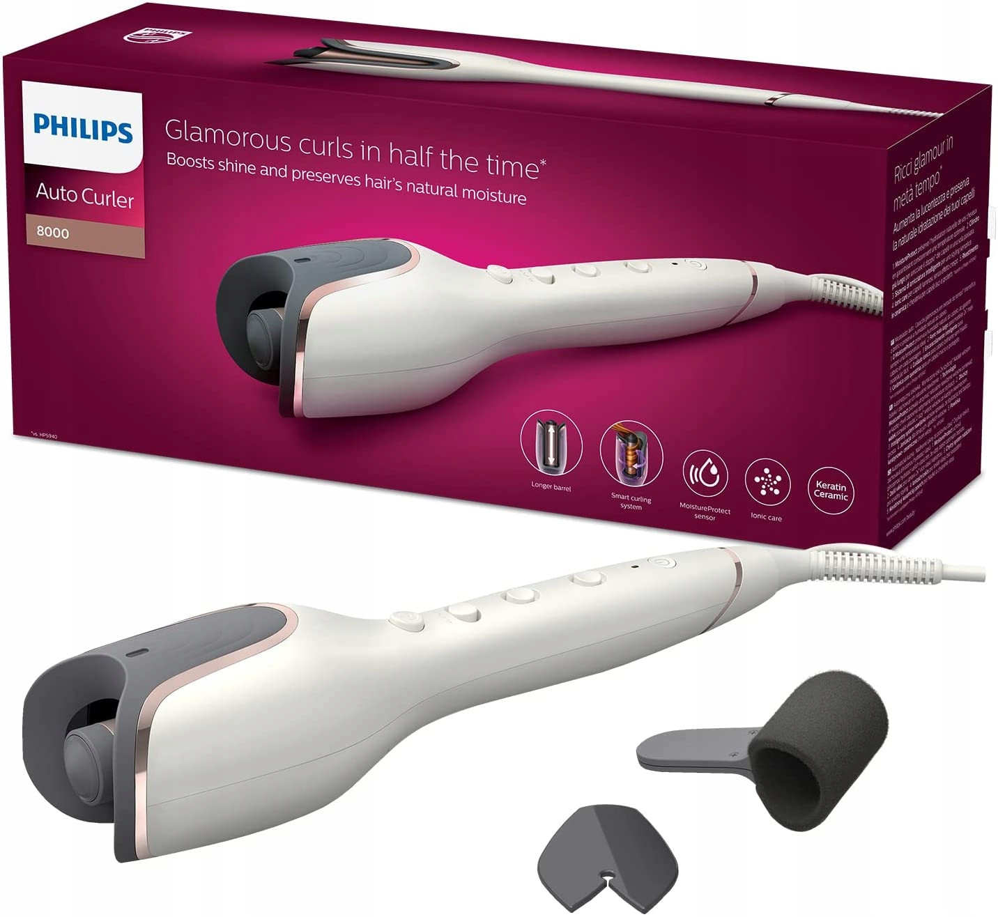 Automatická kulma Philips StyleCare Prestige BHB878/00