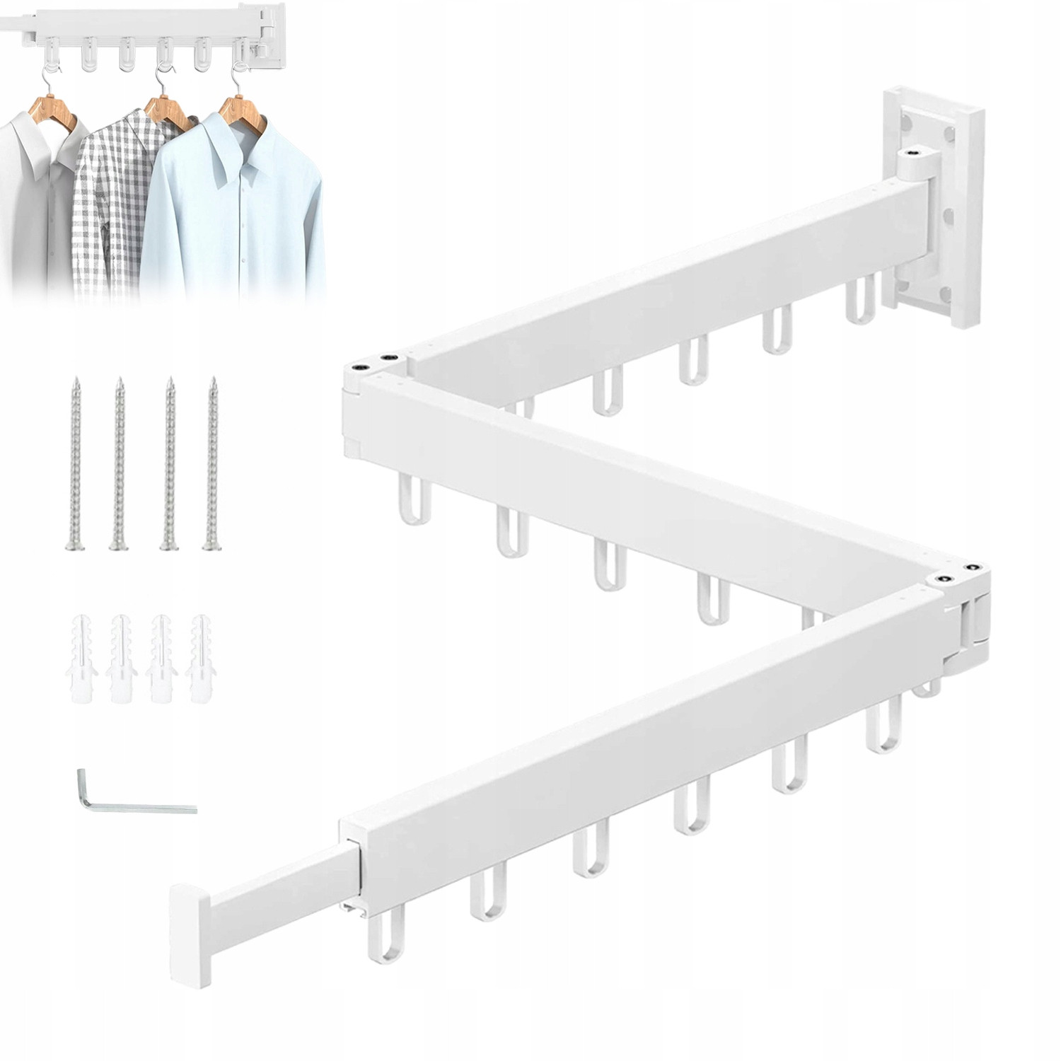 Sušák Na Prádlo Sušák Na Balkon Teleskopický Na Oblečení Třískládací