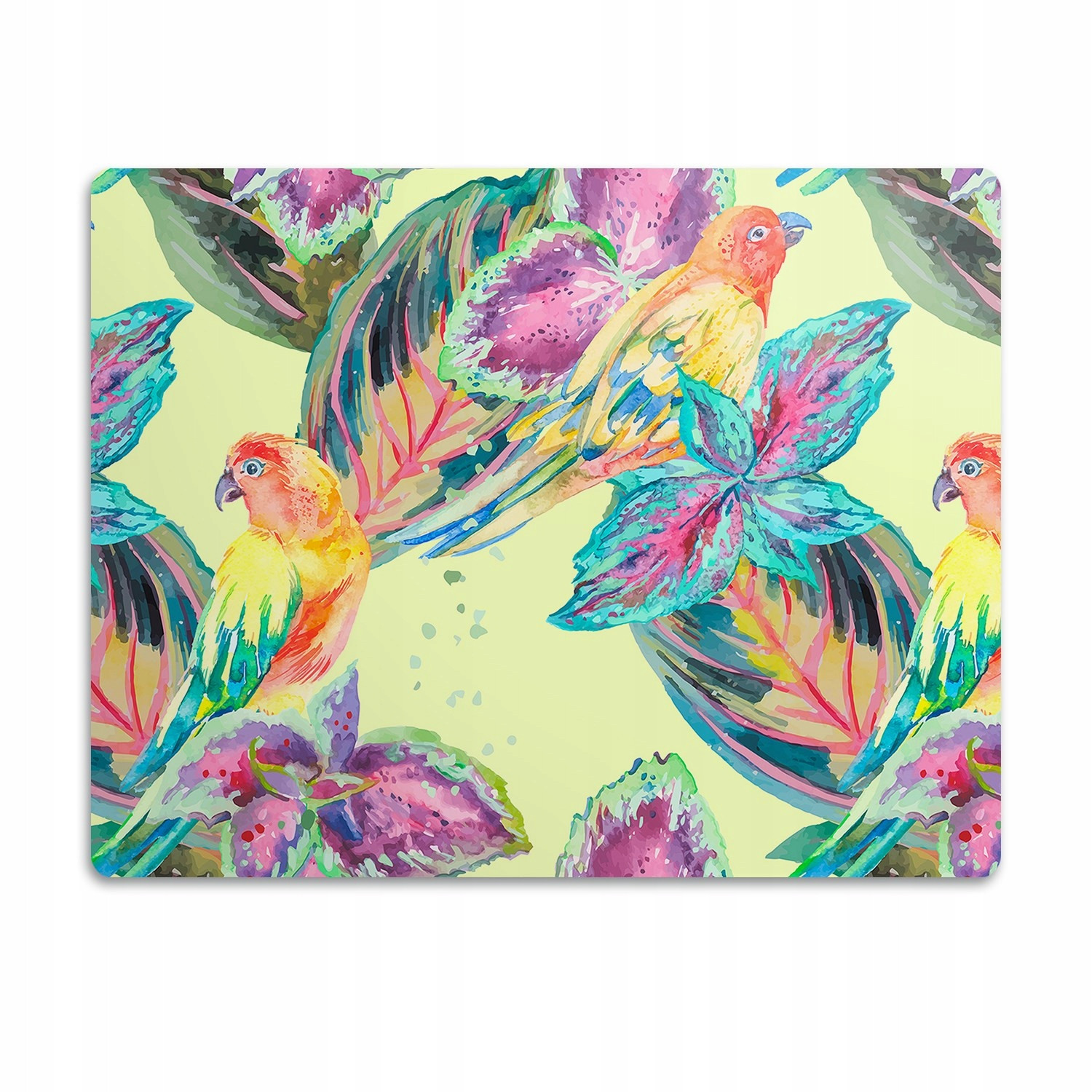 Voděodolná podložka pod misku Malovaní papoušci 60x40cm