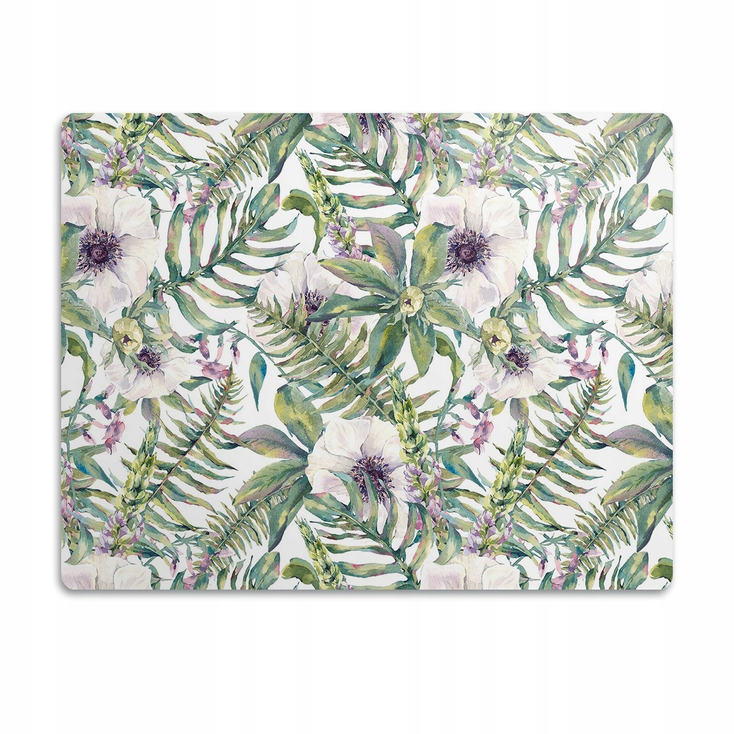 Voděodolná podložka pod misku Květy listy 60x40 cm