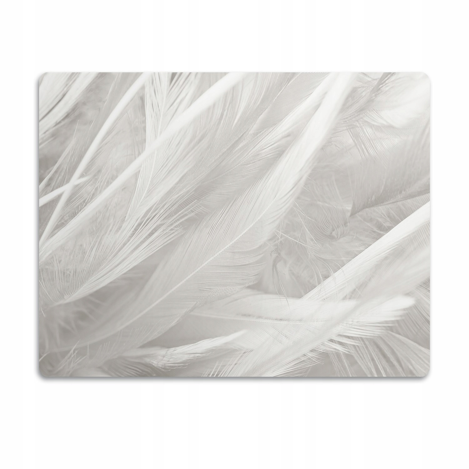 Podložka pro psa pod misku Krásné bílé peří 60x40 cm