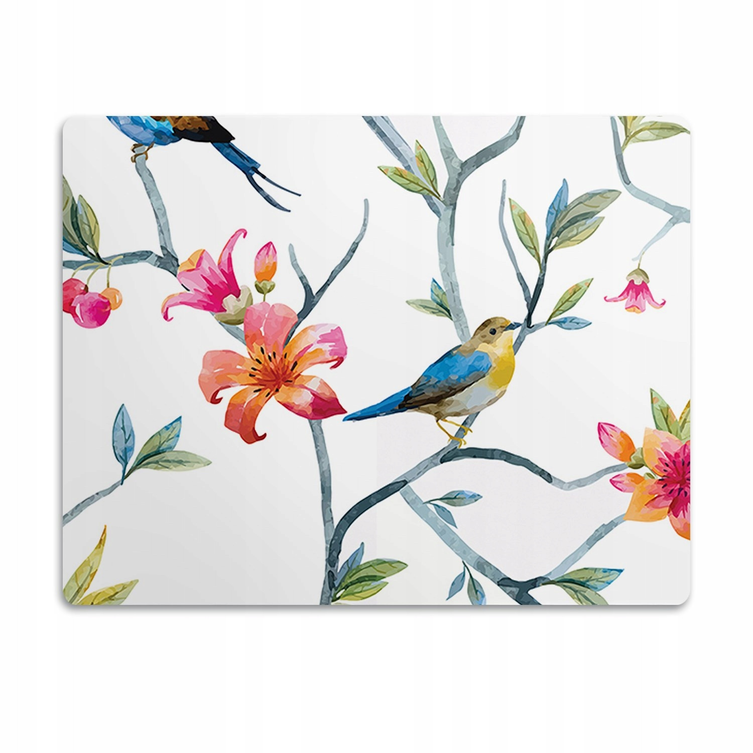 Ochranná podložka pod misky pro psa Květiny ptáci 60x40