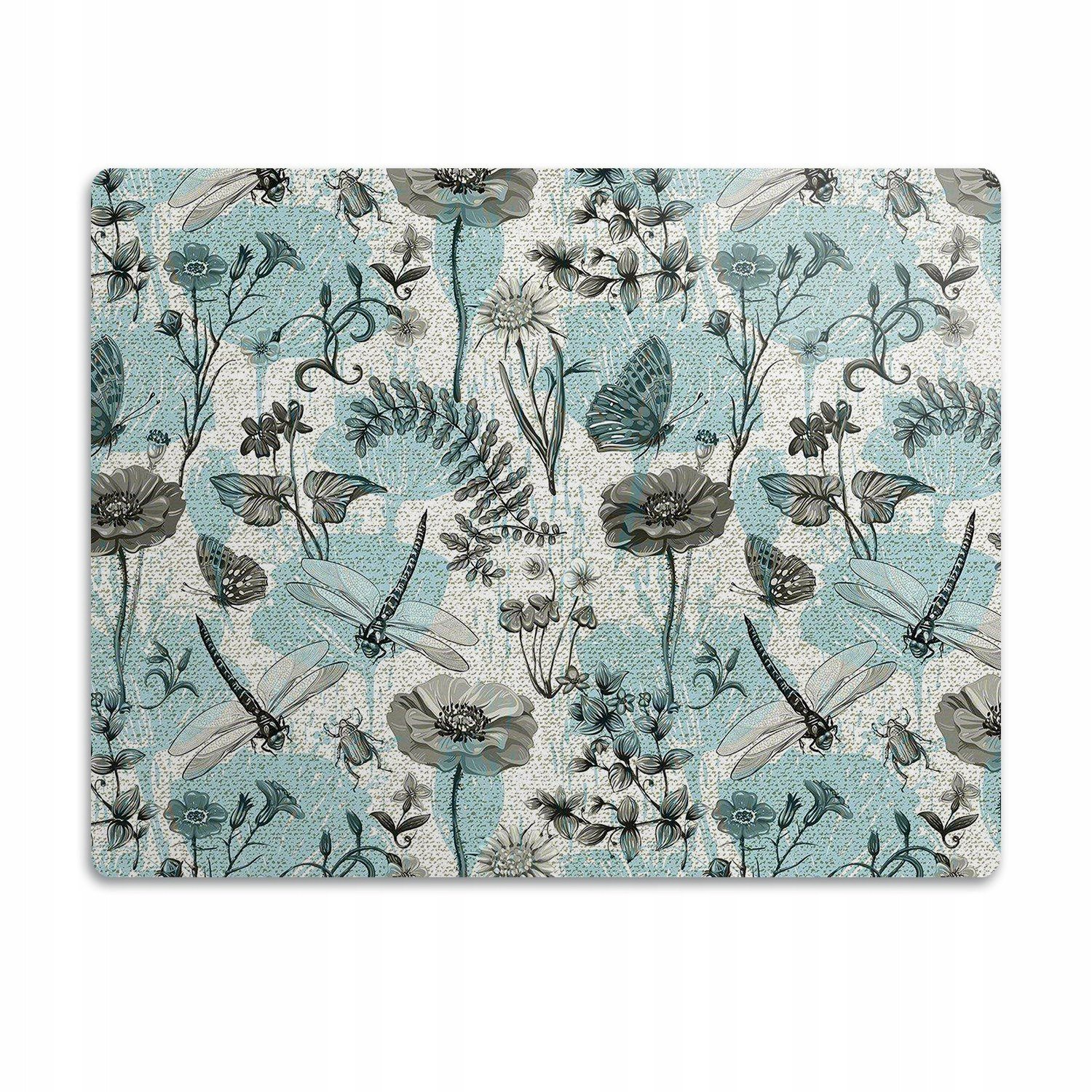 Voděodolná podložka pod misku Květiny vážky 60x40 cm