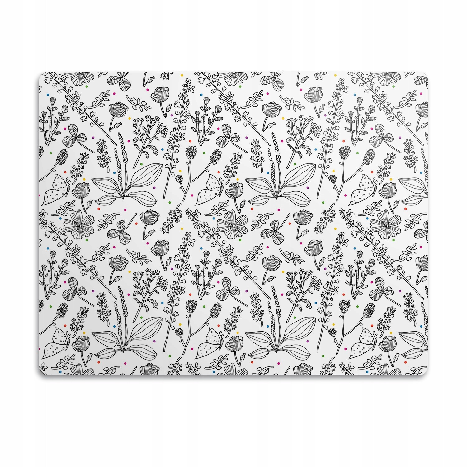 Podložka pro psa pod misku Květiny a puntíky 60x40