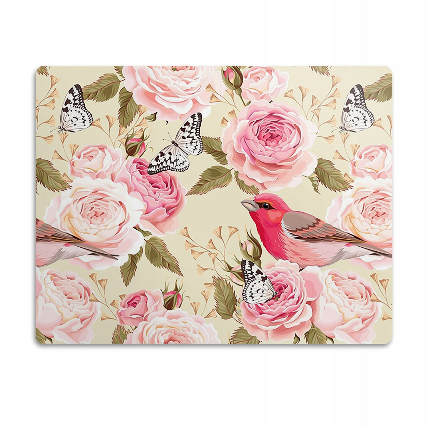 Ochranná podložka pod misku Květiny ptáci motýli 60x40