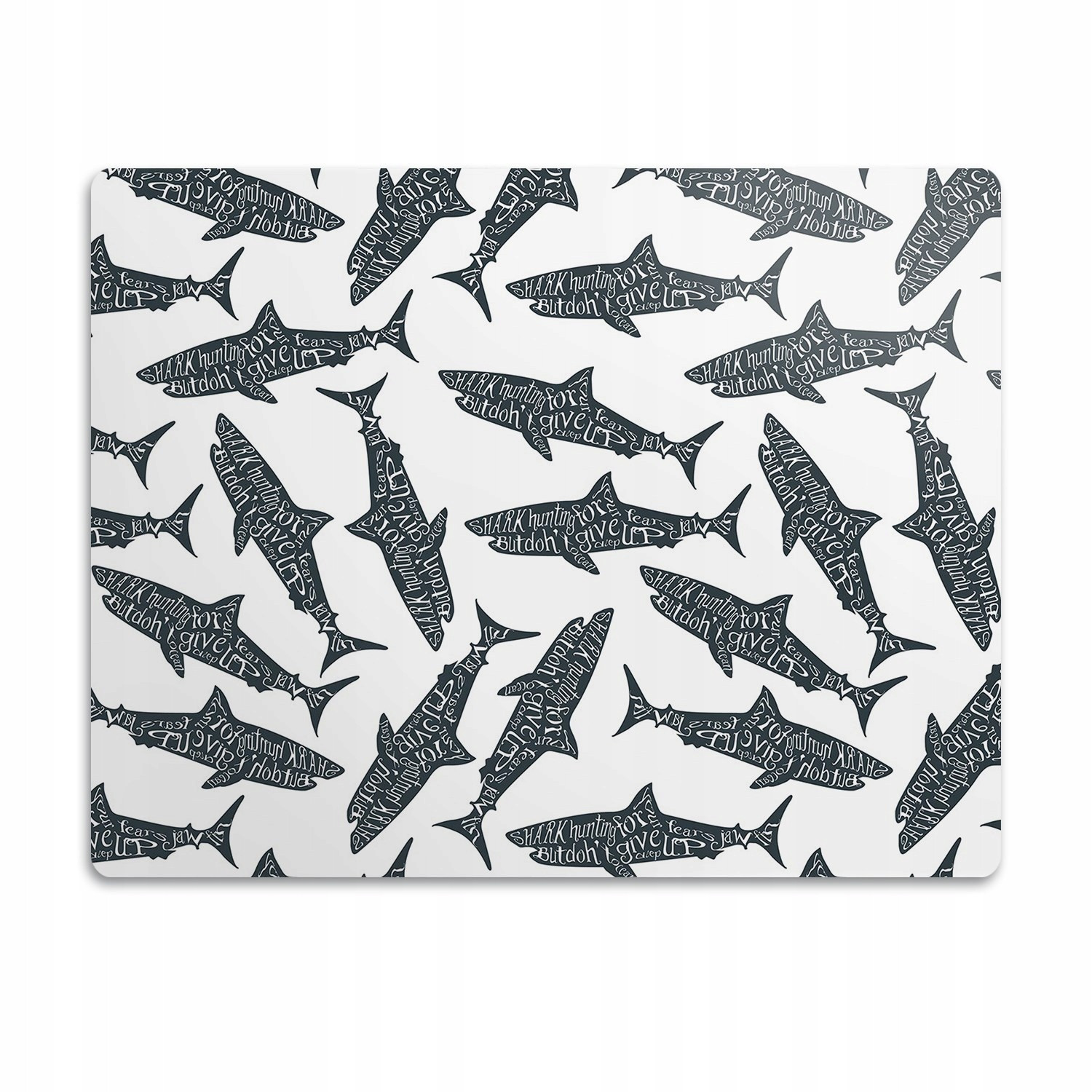 Podložka pro psa pod misku Typografie žralok 60x40