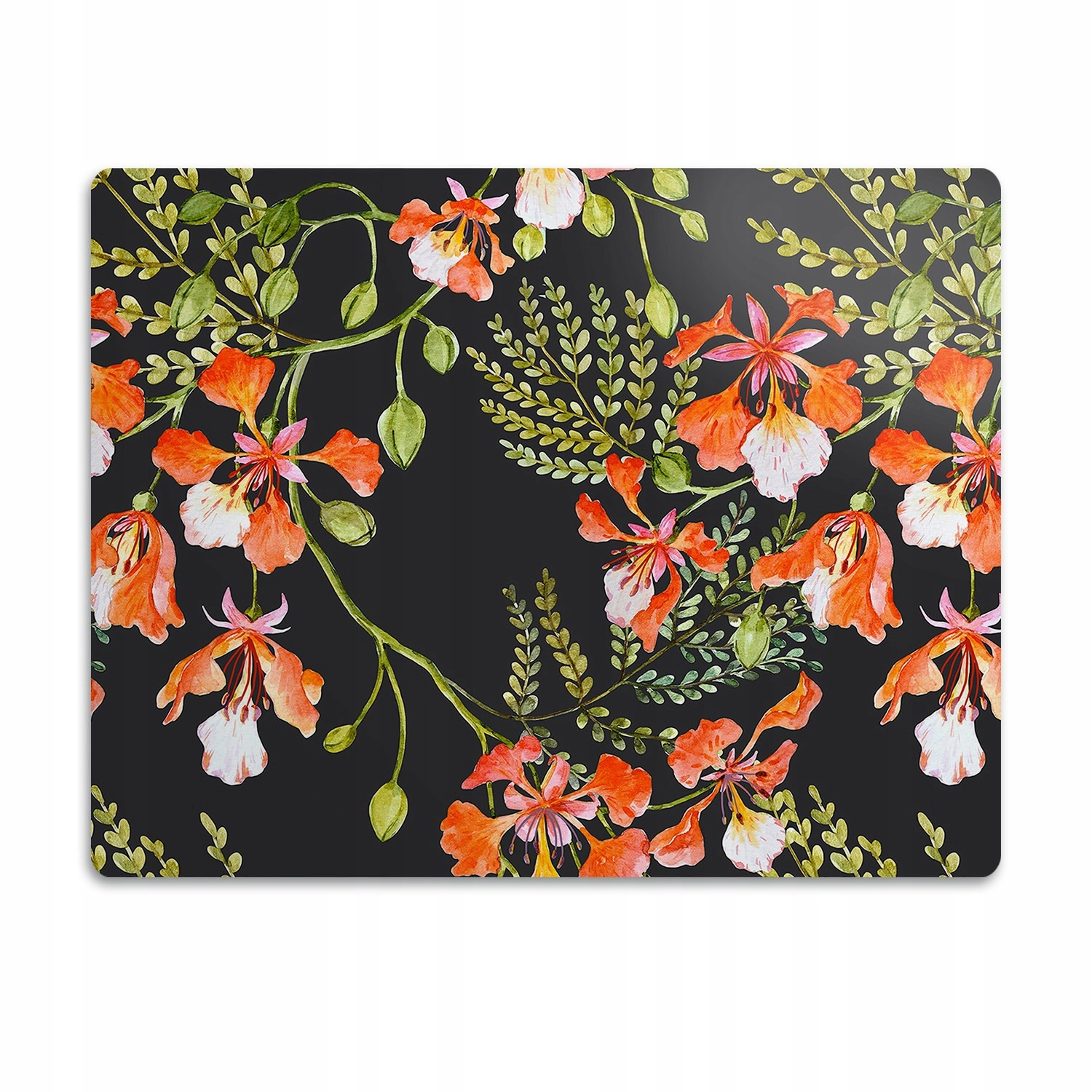 Podložka pod misky pro psa Červené květy 60x40