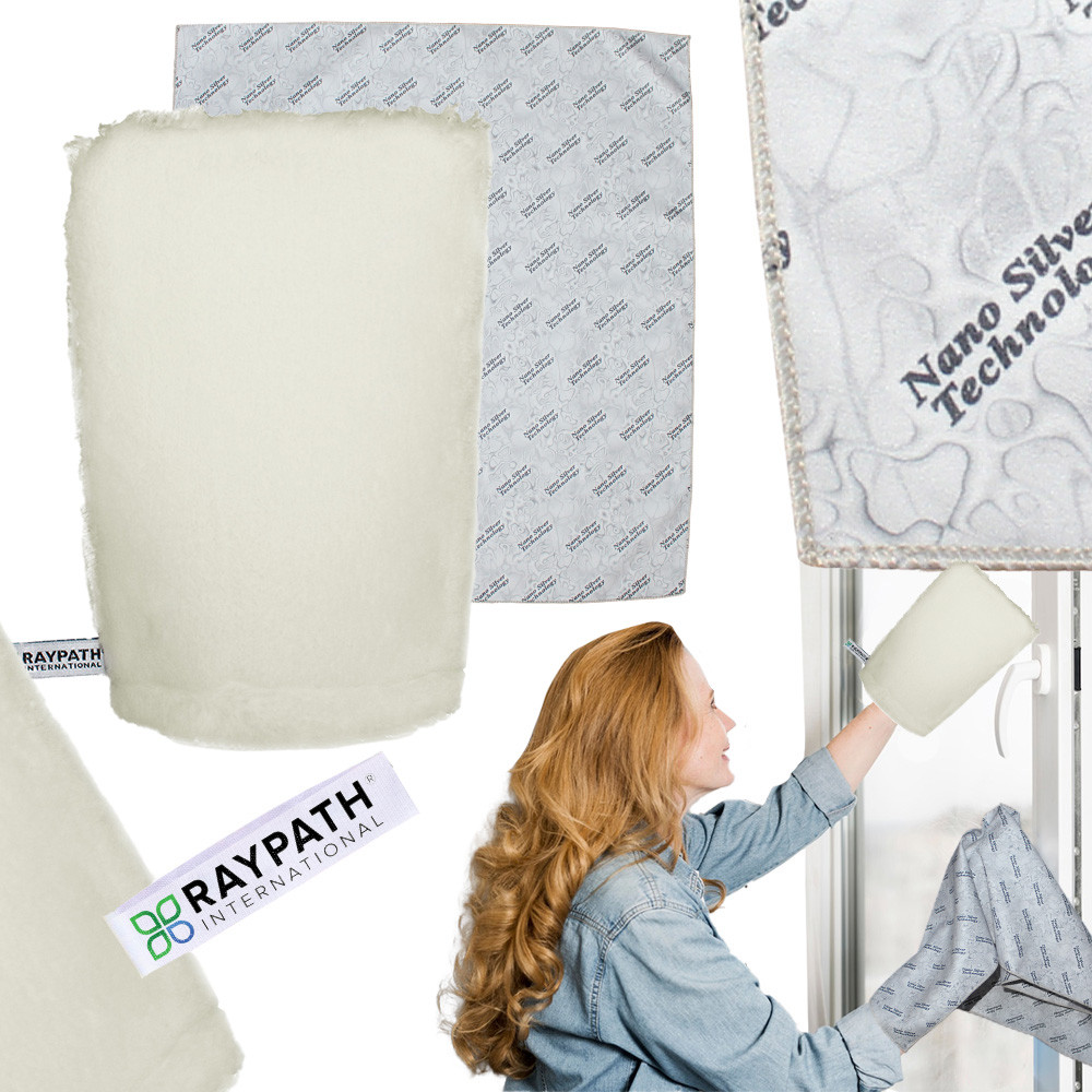 Raypath set Čistící rukavice Bílá M Sunbeam Šedá Čalounění