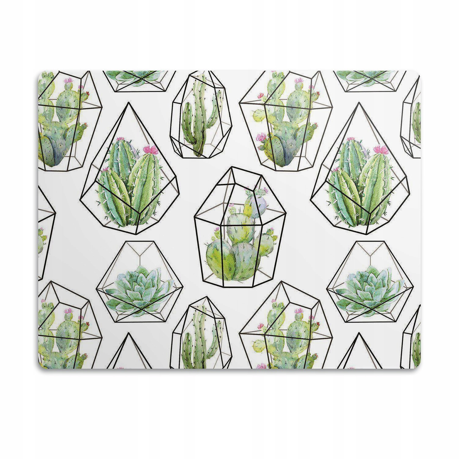 Podložka pro psa pod misku Kaktusy v lemování 60x40