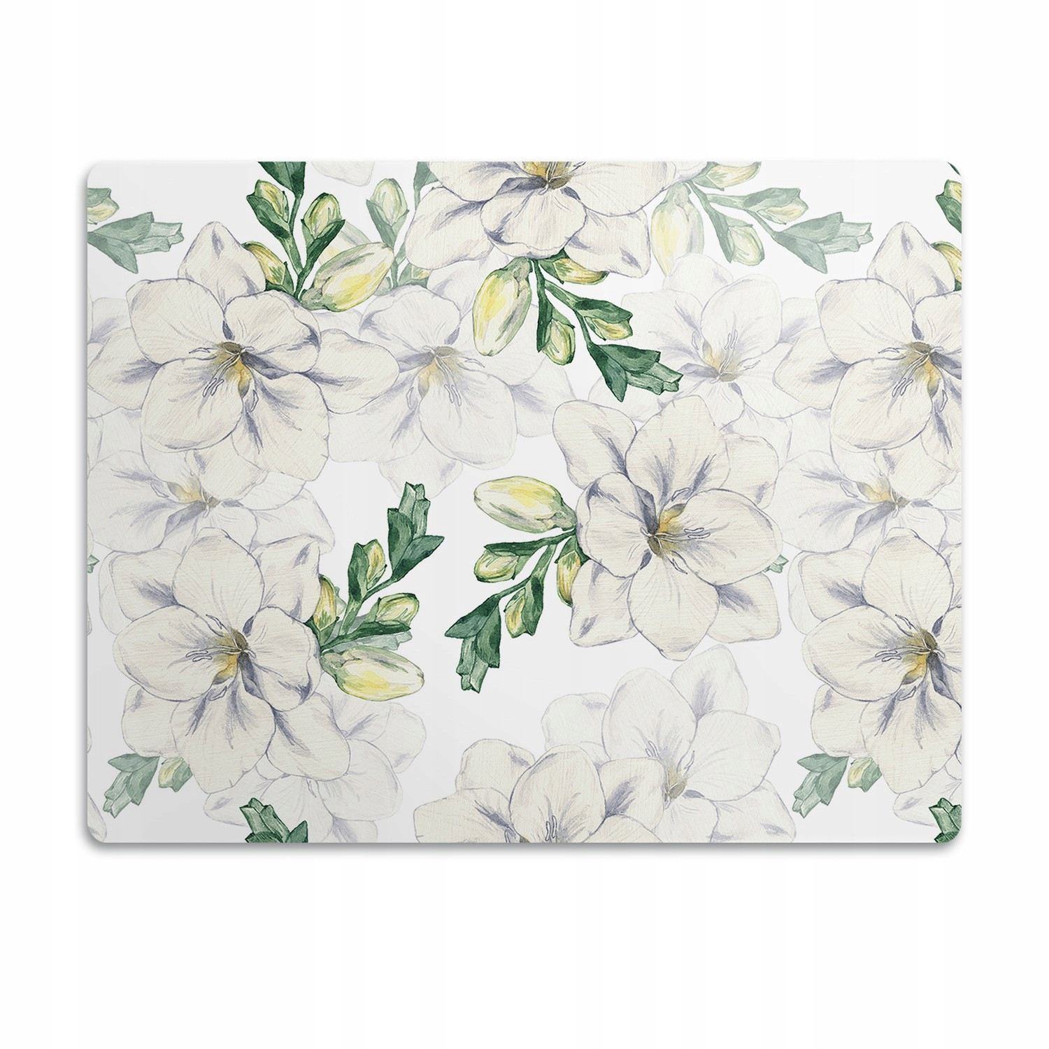 Ochranná podložka pod misky pro psa Bílé květy 60x40