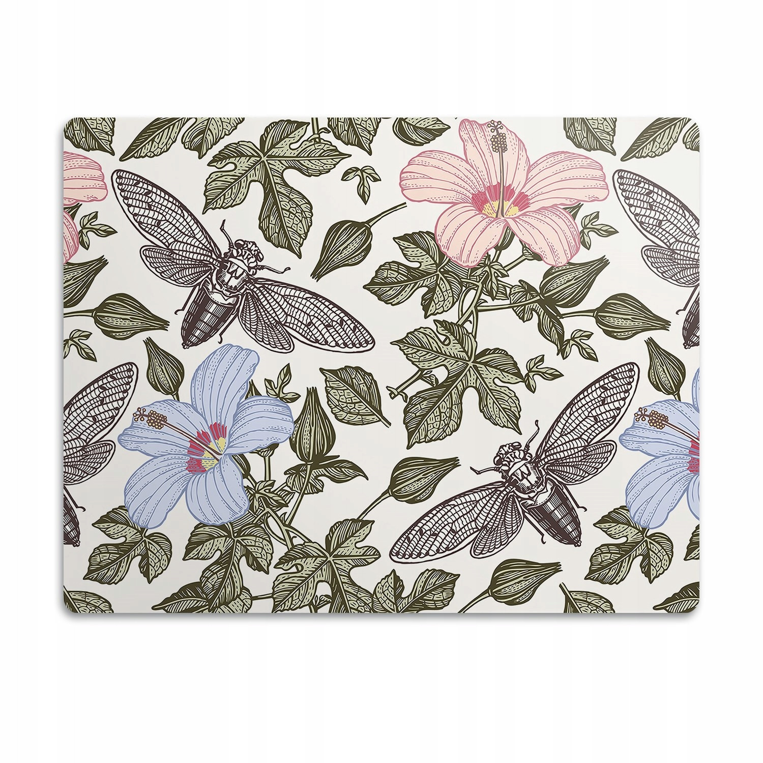 Ochranná podložka pod misky pro psa Květy hmyzu 60x40