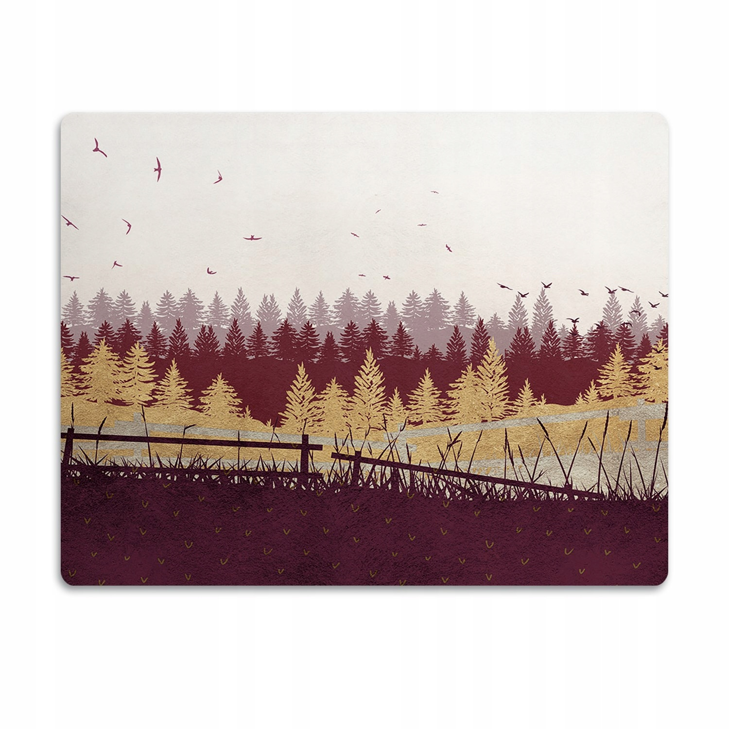 Podložka pro kočky a psa pod misky Podzimní les 60x40cm