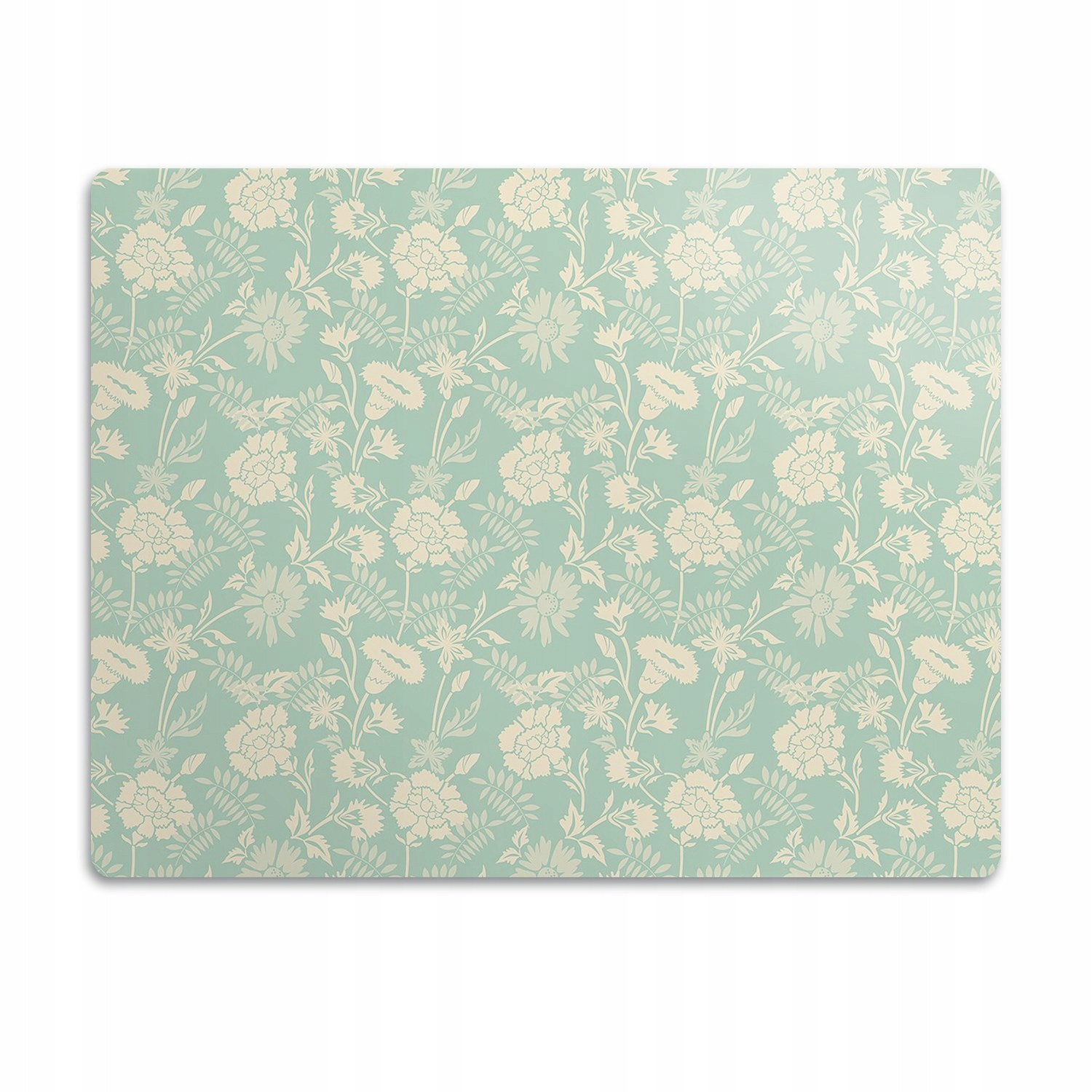 Pod misku podložka pro psa Květiny zelené pozadí 60x40 cm