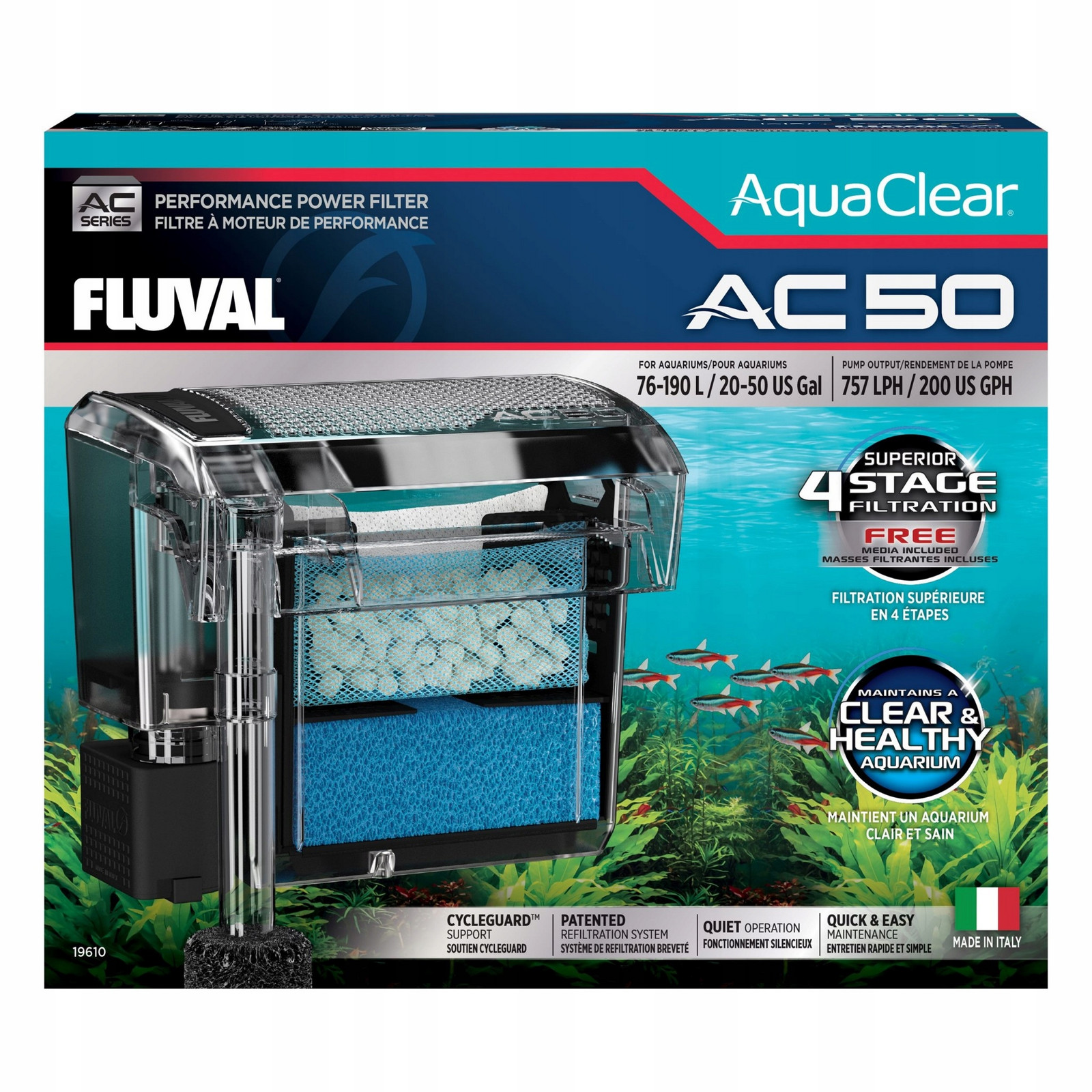 Aqua Clear 50 Powerfiltr Kaskádový Filtr Fluval