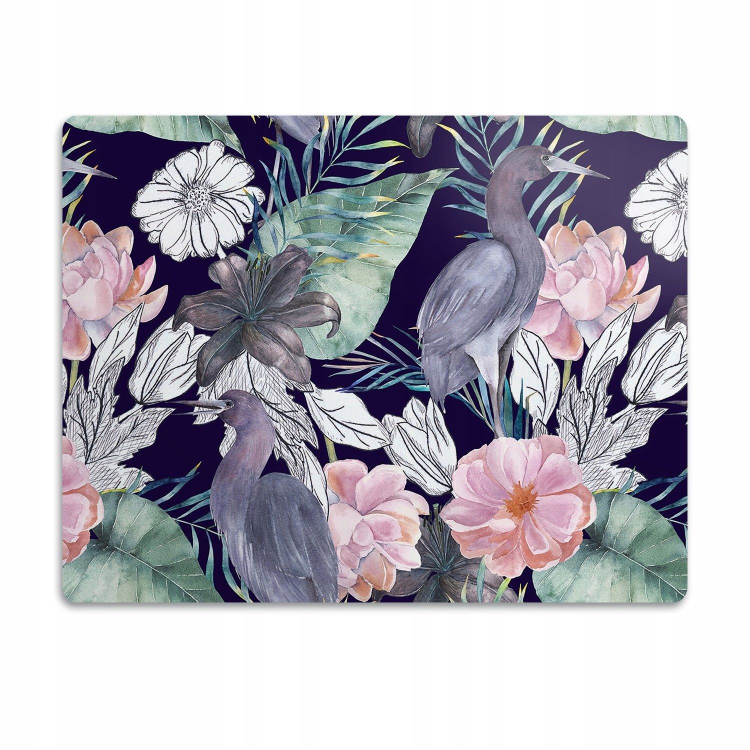 Podložka pod misku pro kočky psa Ptáci v květinách 60x40