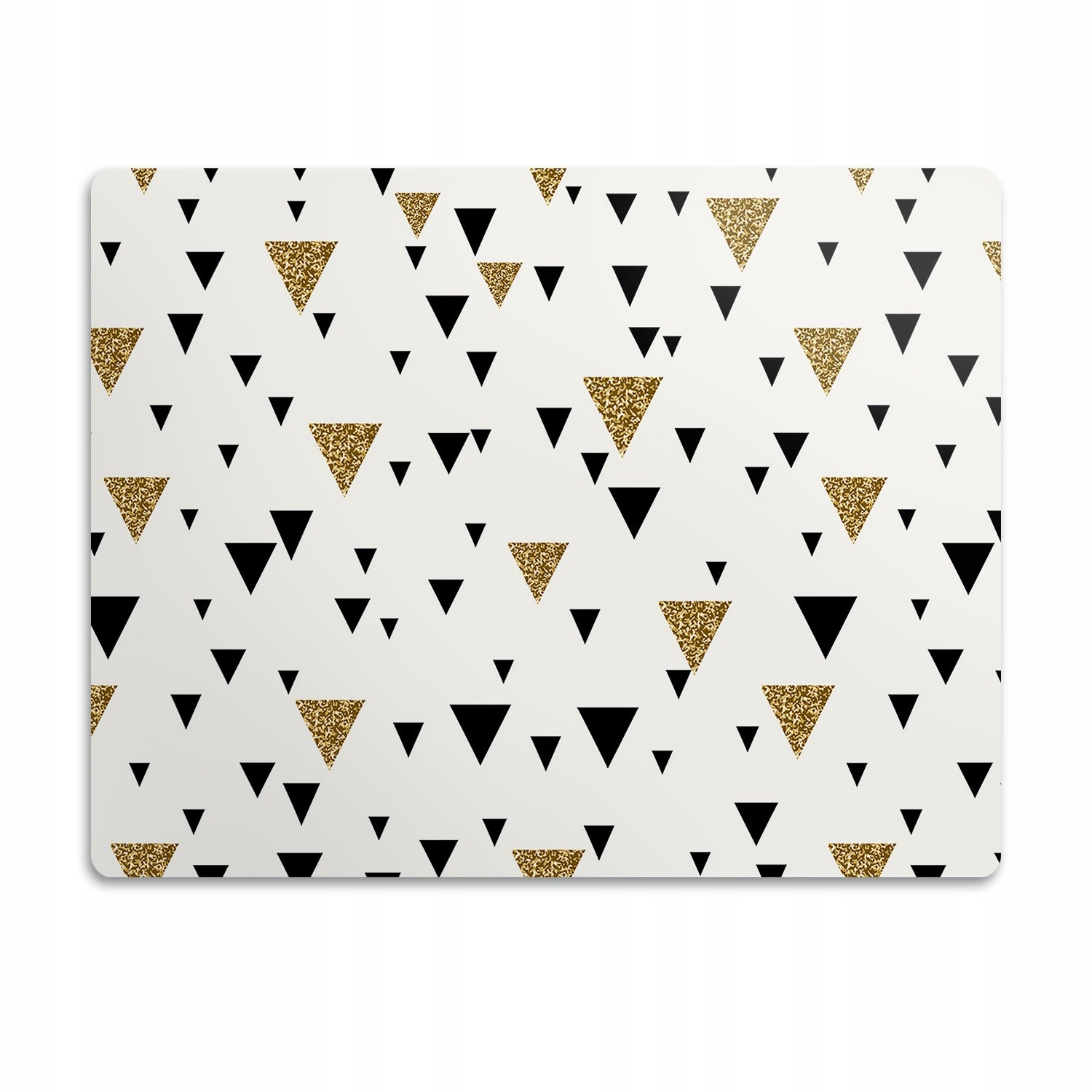 Pro psa pod misky Zlaté a černé trojúhelníky 60x40 cm