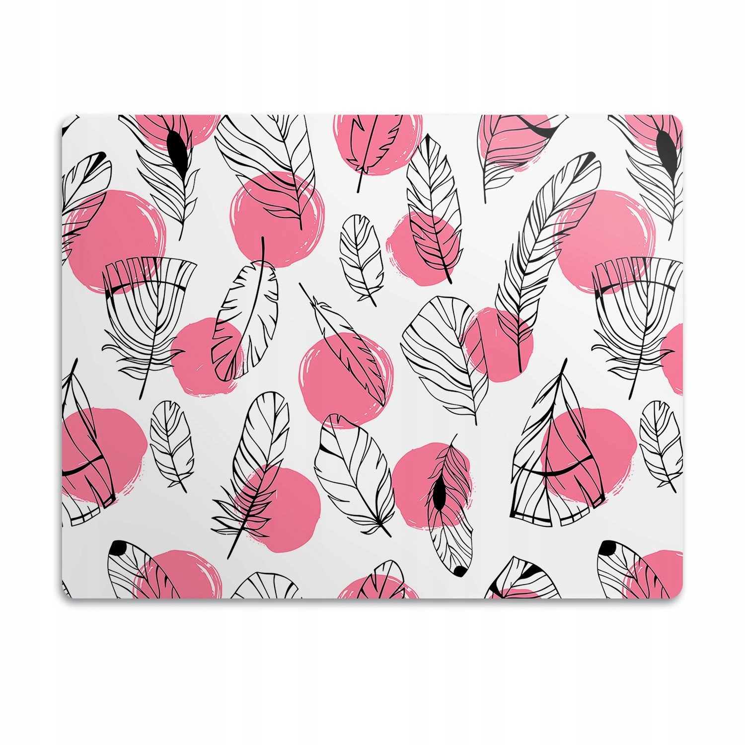 Voděodolná podložka pod misku Peří a puntíky 60x40 cm