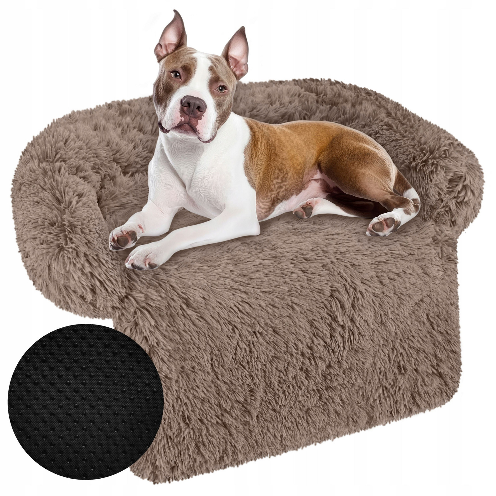 pelíšek Pro Psa Kočku Plyšové Měkké Chlupaté Pohovka 90x80 CM