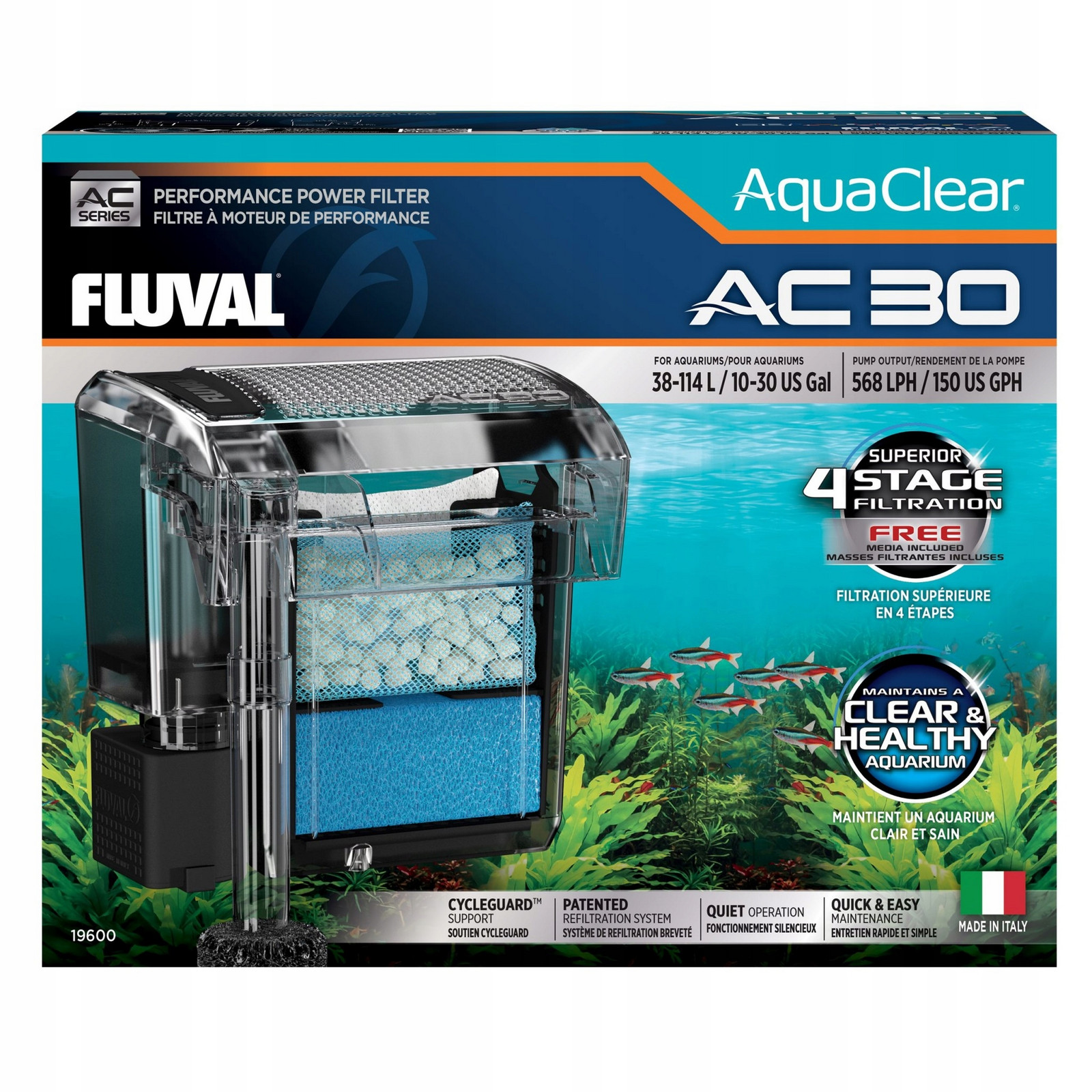 Fluval AC30 kaskádový filtr Power Filter, pro akvárium 38-114 L