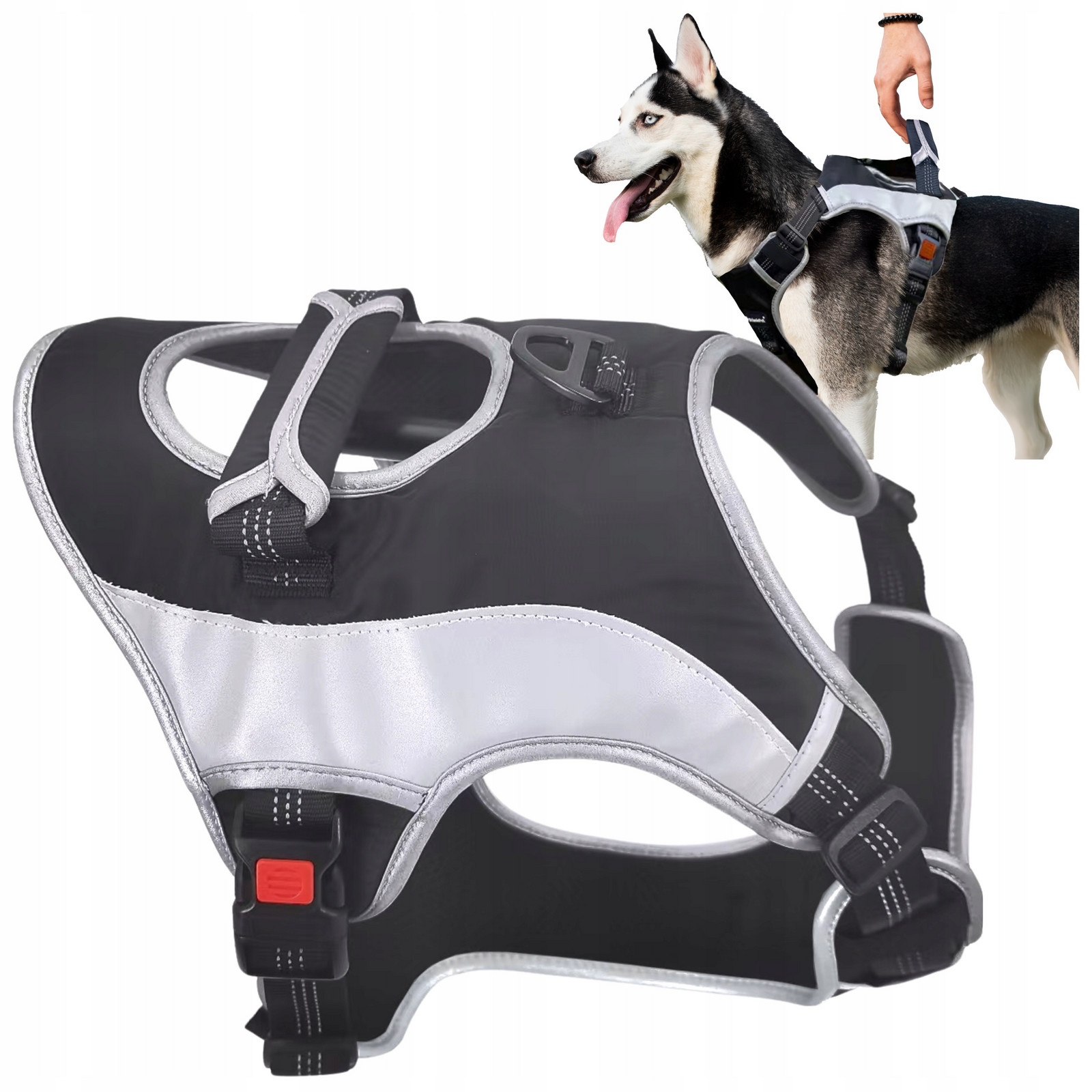 Postroj Pro Psa Beztlakový S Rukojetí Rukojeť Pohodlná Guard El Reflexní XL