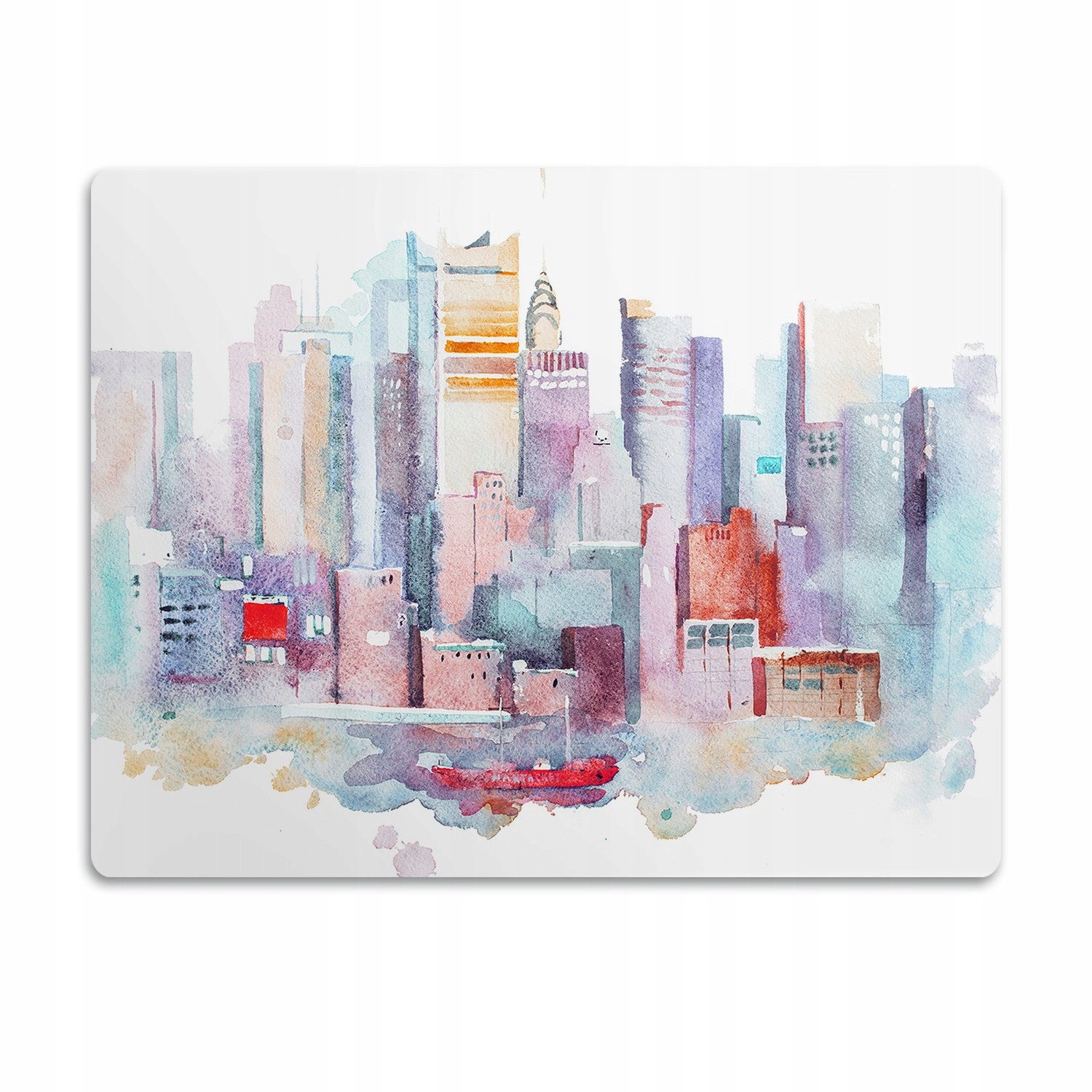Podložka pod misky pro psa Město akvarel 60x40