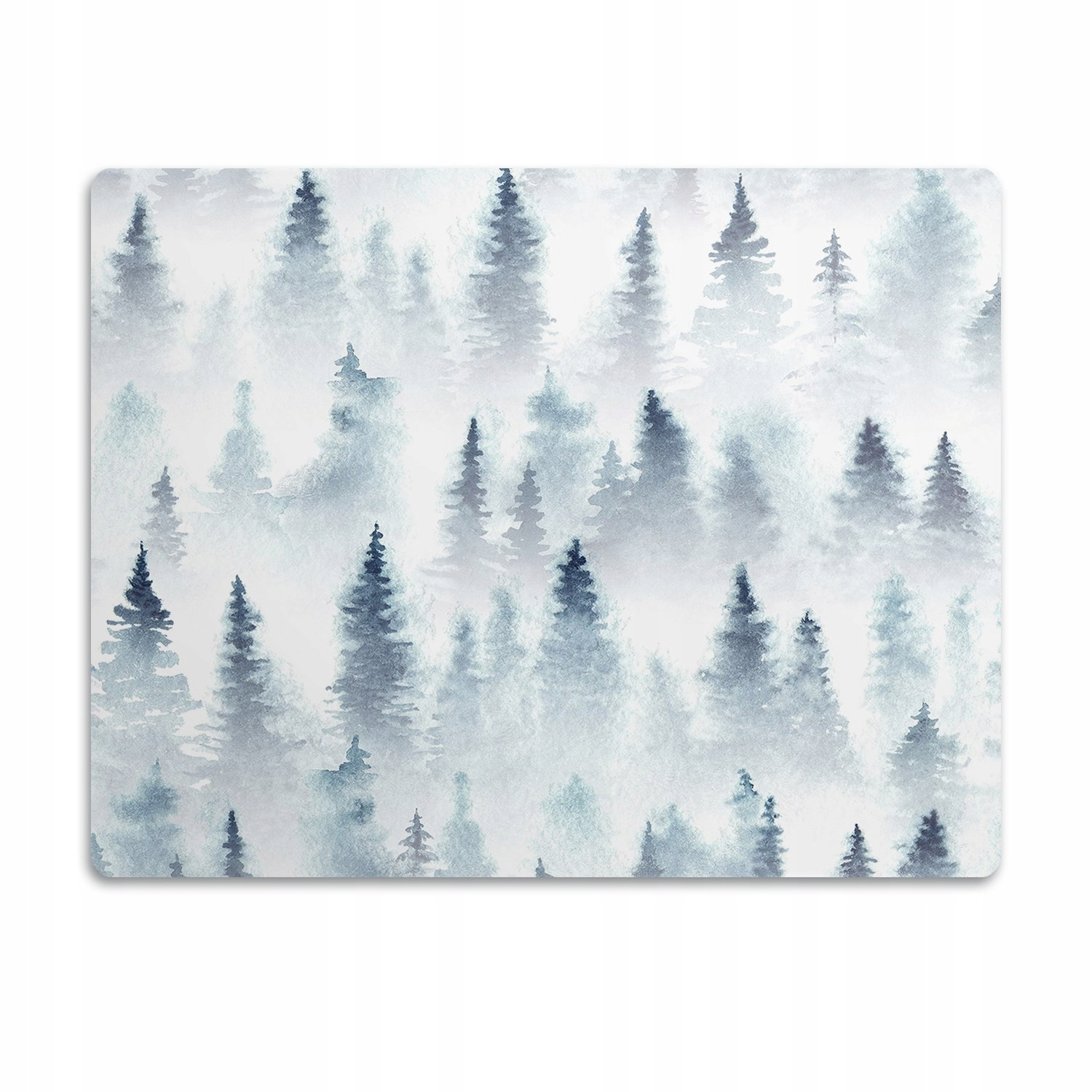 Podložka pro kočky a psa pod misku Mlžný les 60x40 cm