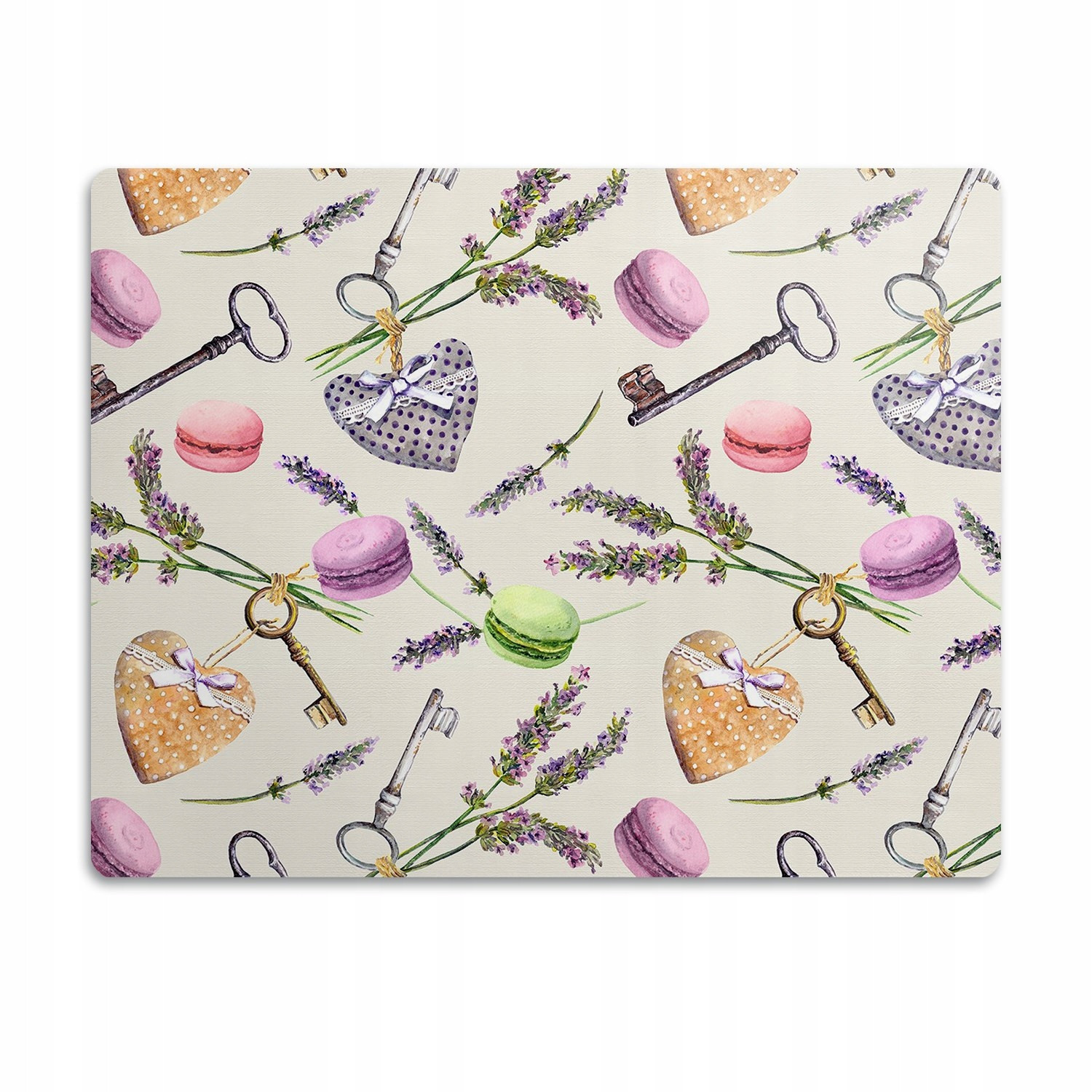 Voděodolná podložka pod misku Srdce makronky 60x40